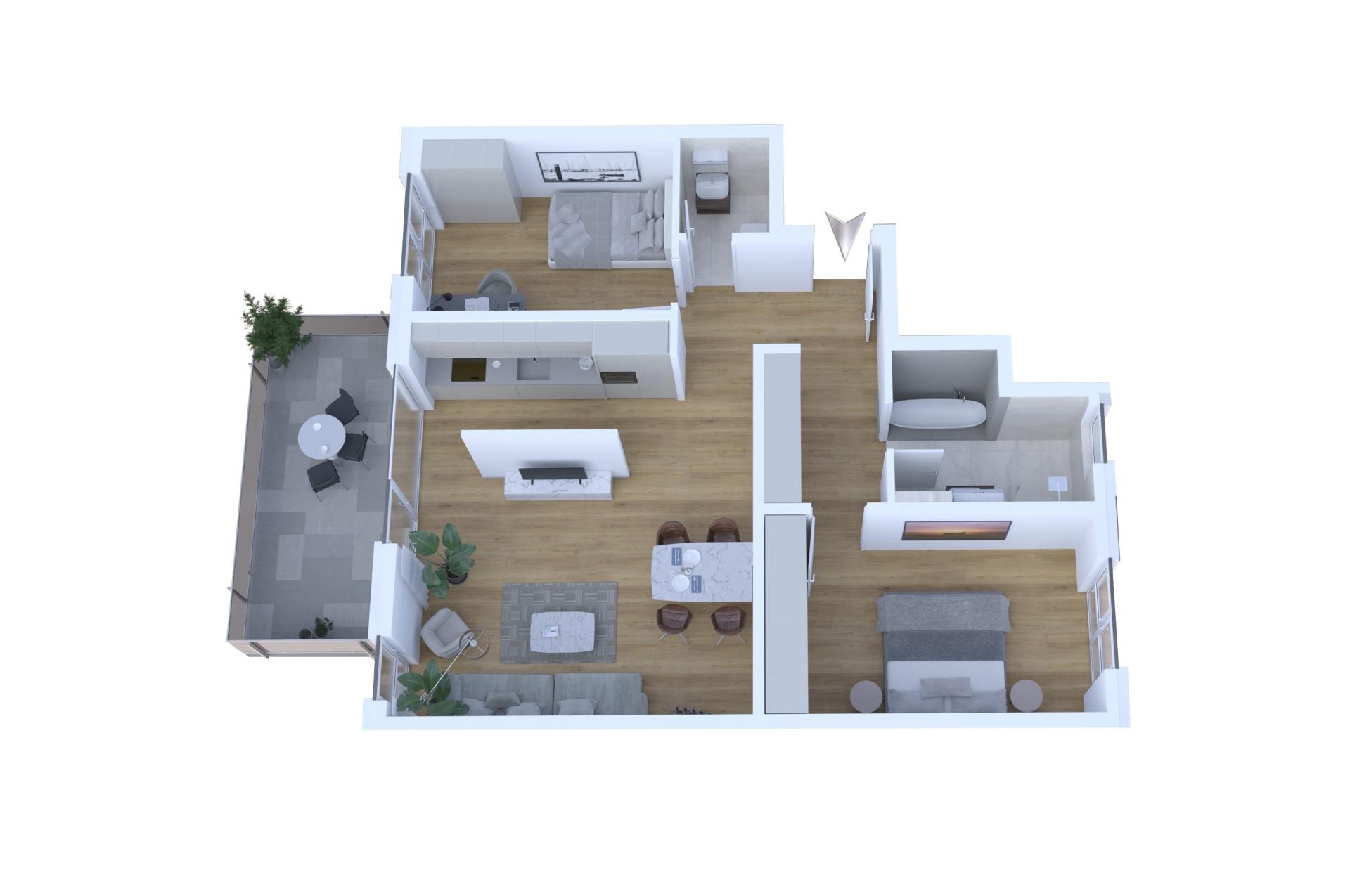 Grundriss WG 8, 10, 12